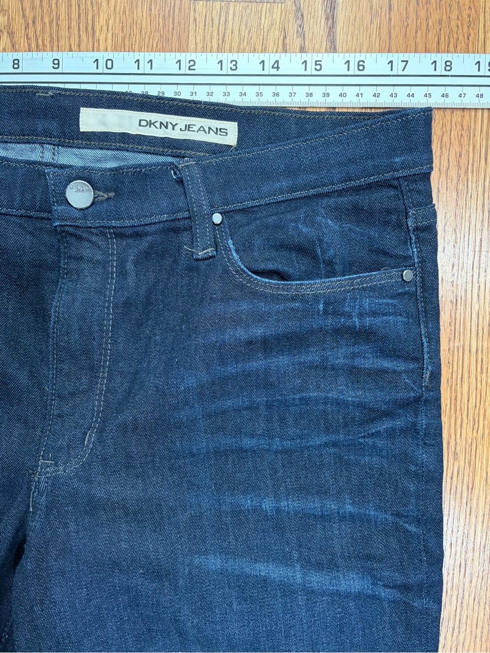 DKNY Dark Wash Straight Leg Jeans sz 14 - Picture 5 of 8